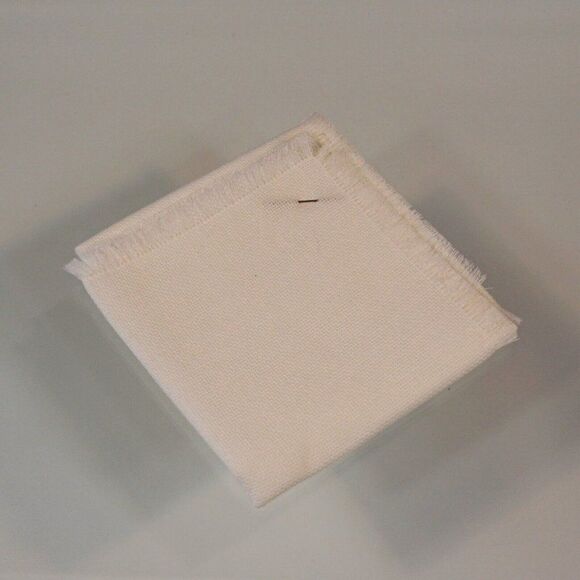 Crafters Pride Sal-Em Cloth White Breadcover 14 Count Fringed 18" x 18" - Picture 1 of 3